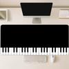 Extra Large Mouse Pad Piano Keyboard Print Stitched Border Anti‑Slip Rubber Base Smooth Mat For Gaming Home Office Desktop