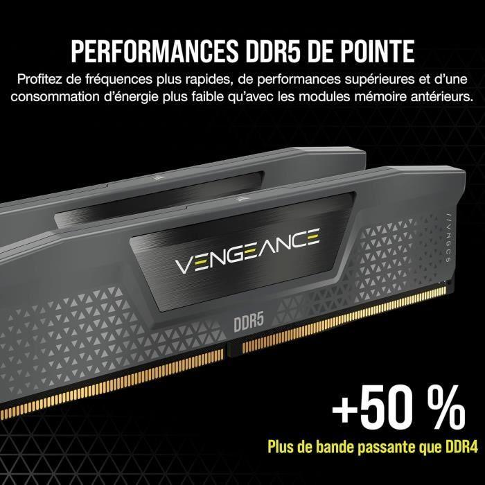 RAM DDR5 - CORSAIR - Vengeance - 32 GB (2x16GB) - 6000 MHz - CL28 - Compatible con iCUE
