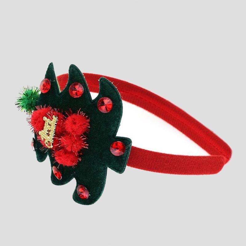 Christmas Decoration Plush Christmas Tree Headband Festival Celebration Headdress Christmas Hairhoop Party Accessories