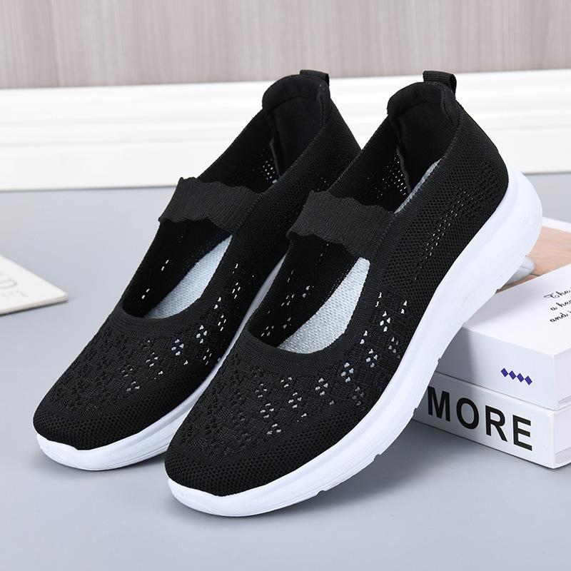 Women's Sneakers Breathable Slip On Walking Shoes Mesh Low Top Womens Vulcanized Shoes Soft Sole Lightweight Women Shoes