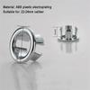 2PCs Bathroom Sink Hole Cover - 22-24mm Electroplated Overflow Ring Plastic Basin Trim Cap for Bathtub & Lavabo Drain Gang Cover
