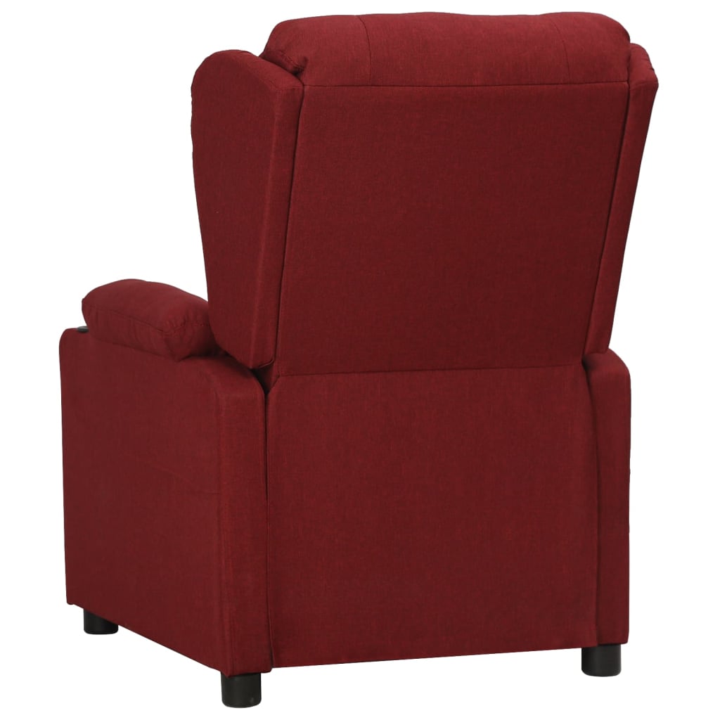 Recliner Chair In Wine Red Fabric
