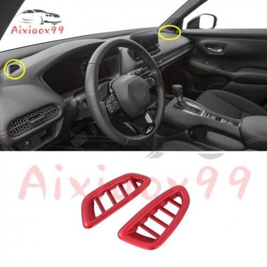 For Honda HR-V HRV -2024 ABS Matte Red Dashboard Air Outlet Cover Trim *2PCS