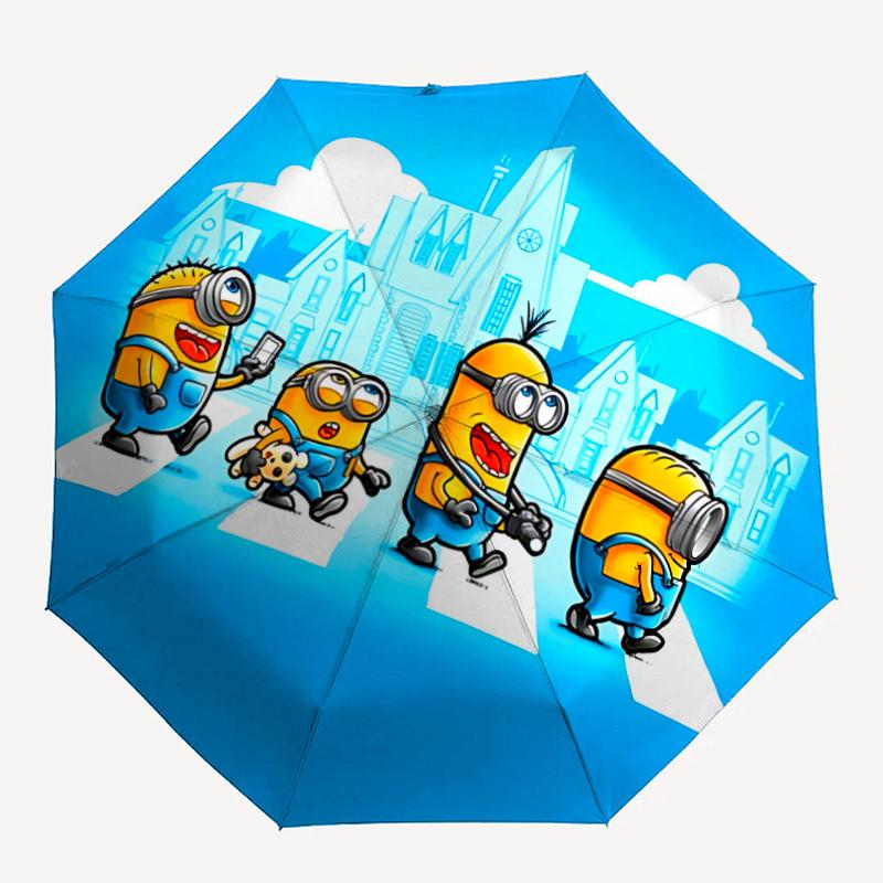 

1pc Automatic Open/Close Cool Outdoor Umbrella Sturdy Iron Frame, Compact Travel Umbrella - Perfect Gift a0829115