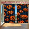 2D FLAT PRINTING 2pcs Curtains (Without Rod) Halloween Haunted House Women Is Day Festival Popular Curtains&Drapes Prints Light