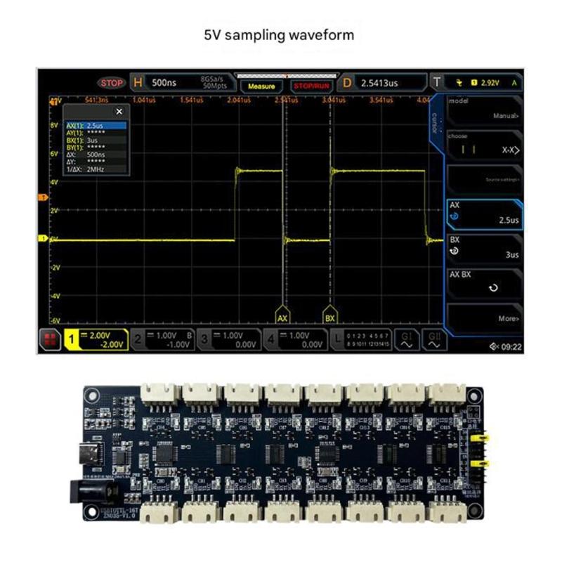 High Performances Type C 16Way USB to TTL Serials UART Expansion Module Featuring CH348Q Chip for Stable Communication