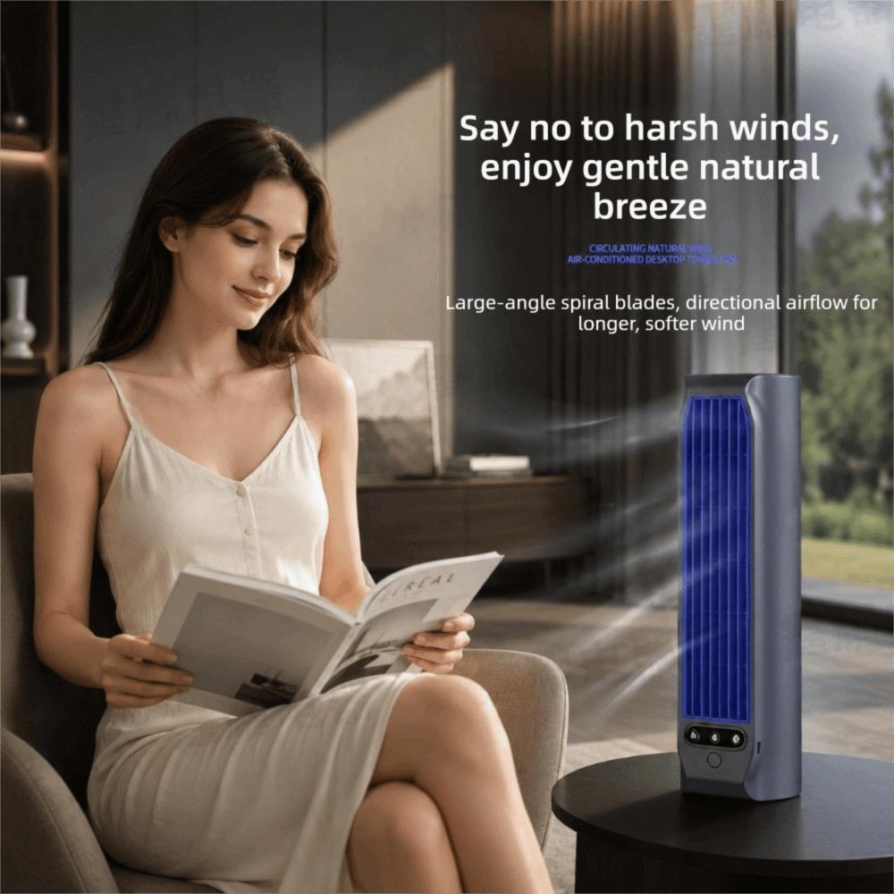 Quiet Portable Desk Fan Digital Display Phone Stand New Bladeless Cooling Fan  Kitchen Cooling