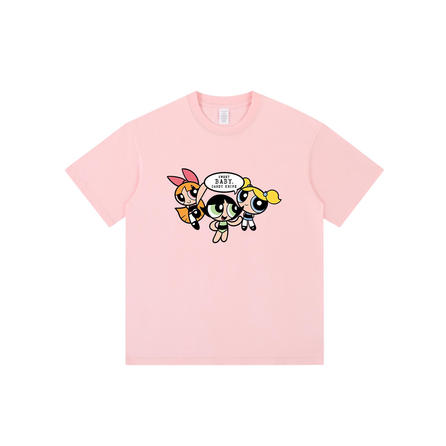 

Heavyweight Cute Pixel Cartoon Graffiti Short-Sleeve T-Shirt for Students & Couples L