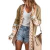 Shi Ying Ethnic Style Printed Knit Cardigan for Women - Autumn/Winter Collection
