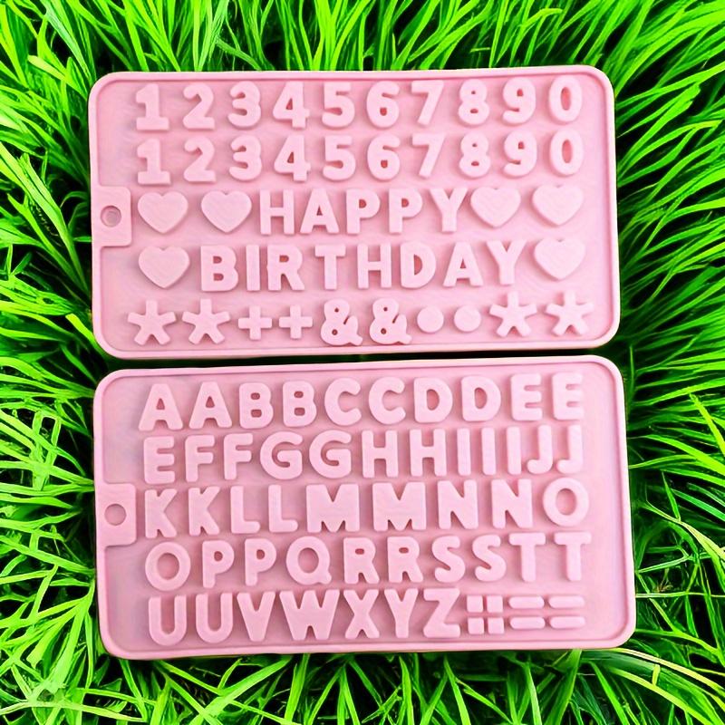 1pc Silicone Resin Casting Molds Alphabet and Number Shapes, Rectangle Letter and Number Charms for DIY Crafts, Birthday Decorations, Candle Making