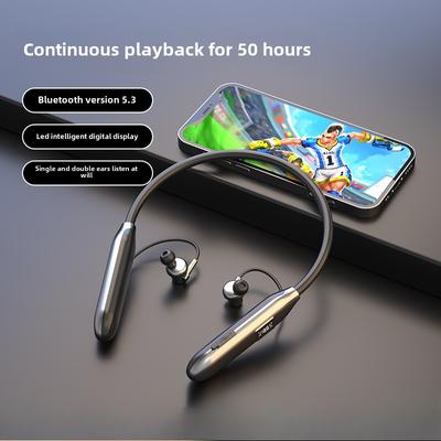 Neues kabelloses Bluetooth-Headset für den Sporthals, ultralange Lebensdauer, digitale Anzeige, Rauschunterdrückung, Nacken-Headset