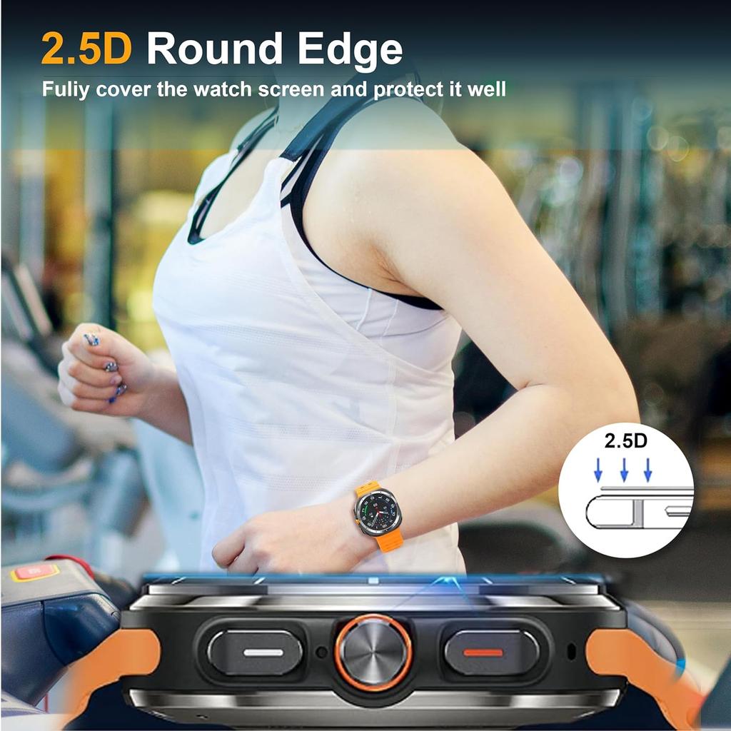 Bezel Cover Compatible with Samsung Galaxy Watch Ultra Classic Case 47mm, Aluminum Metal Bezel Ring Adhesive Cover Anti Scratch Protector Accessory,