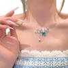 Ocean Elf~ Vacation Wind Blue Beaded Shell Star Necklace Female Premium Neck Chain Collarbone Chain Choker