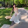 Source Sexy Backless Neck Skirt Women's Summer New French Temperament Super Fairy Seaside Vacation Dress