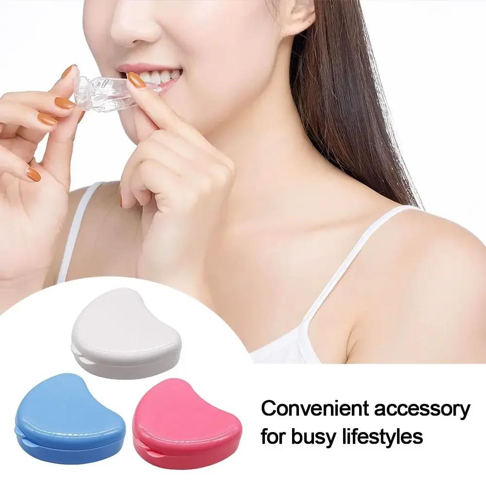 Prothesen-Schutzhülle Kunststoff-Retainer-Etui Tragbar Mehrere Farben Prothesen-Schale Box Prothesen-Etui Damen Herren