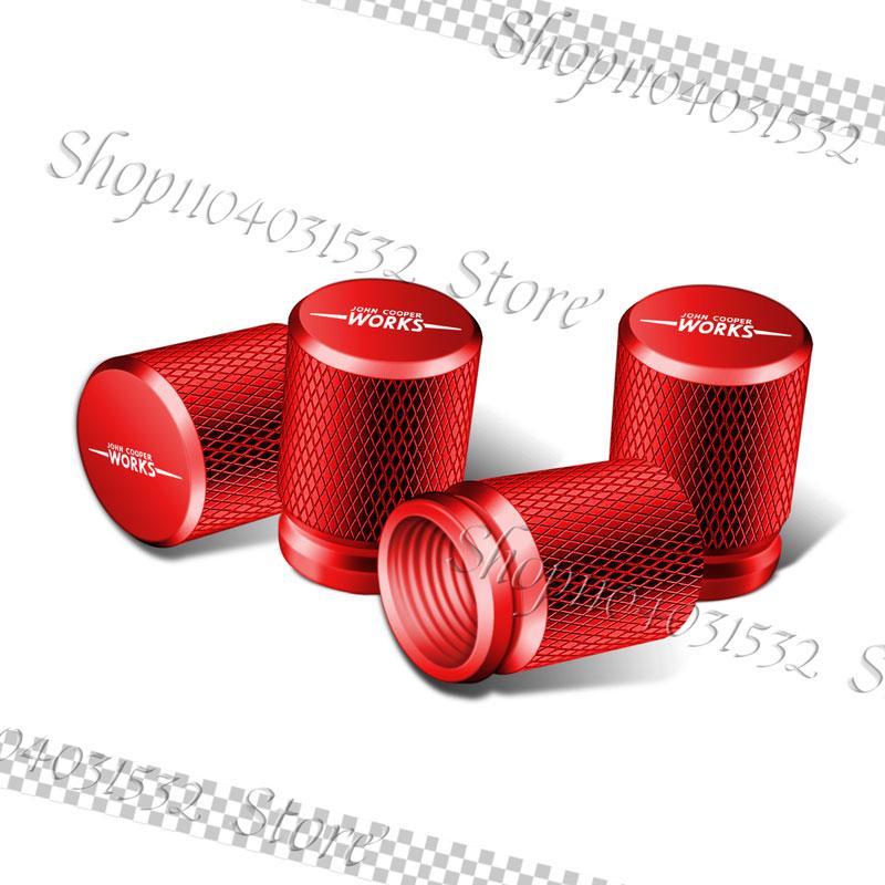 

4pcs Car Metal John Cooper Works Logo Wheel Tire Valve Stem Cap Dust Rim Covers For Mini Cooper S R50 R56 F55 F56 F60 Countryman