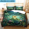 Frog In Top Hat Serenade 3pcs Bedding,Including 1pc Duvet Cover And 2pcs Pillowcases Perfect for Christmas,Ideal for Bedroom, Dormitory