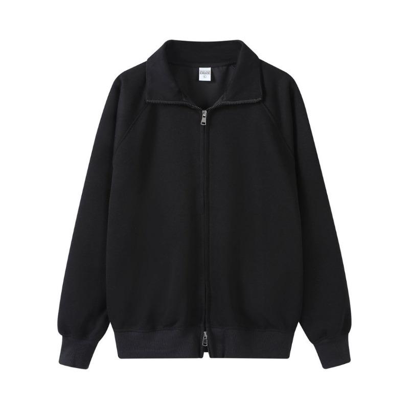 Solid color stand-up neck zipper cardigan jacket men's autumn fashion simple sports and leisure double zipper sweater