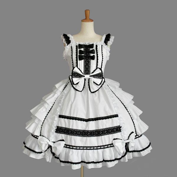Court Style Lolita Princess Lace Bow Cosplay Dress