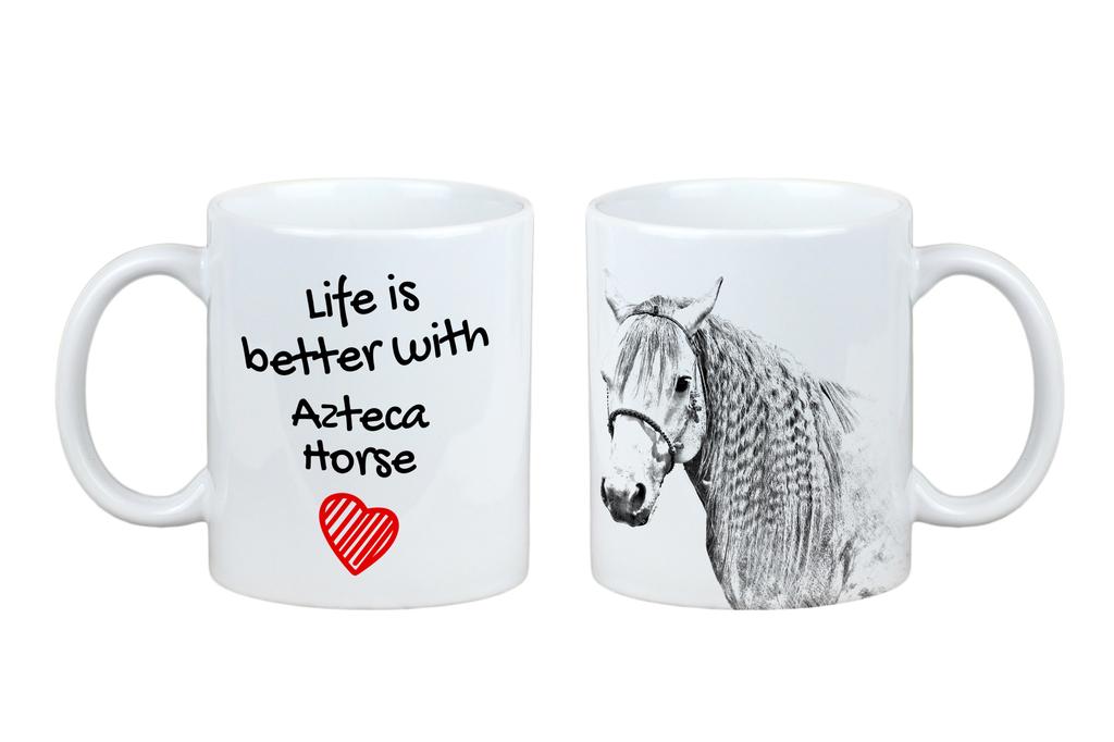 Azteca Horse - mug with a horse, mug with a photo, personalized gift from the Art-Dog brand
