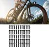 50PCS Black Bicycle Spoke Nipples 14mm Length Spoke Nipples  Folding Bike Spoke Replacement