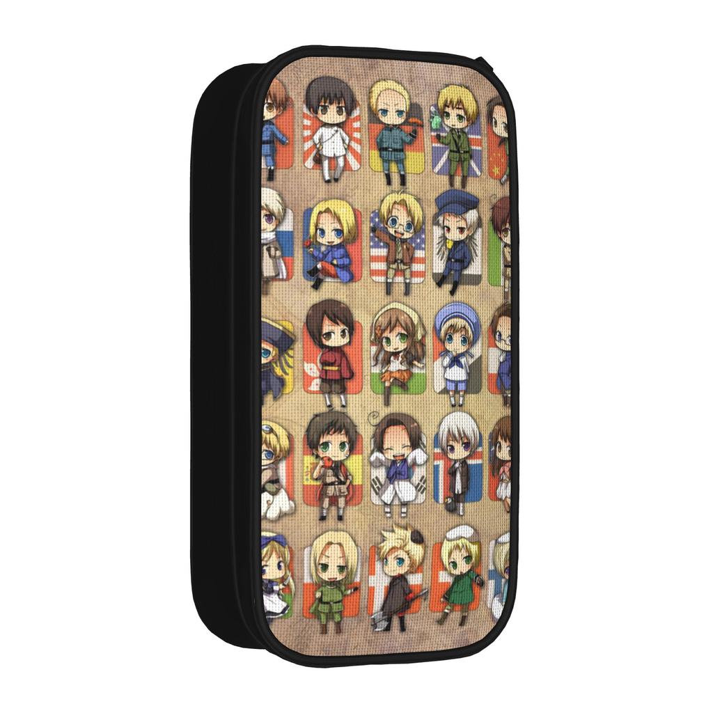 Hetalias Axis Powers Accessories Pen Box Large-capacity Kids Pencil Bag Birthday Gift