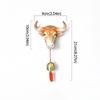 Bull Head Wind Chime Magnetic Mounted Door Opening Reminder Bell God Of Wealth Wind Chime  Home