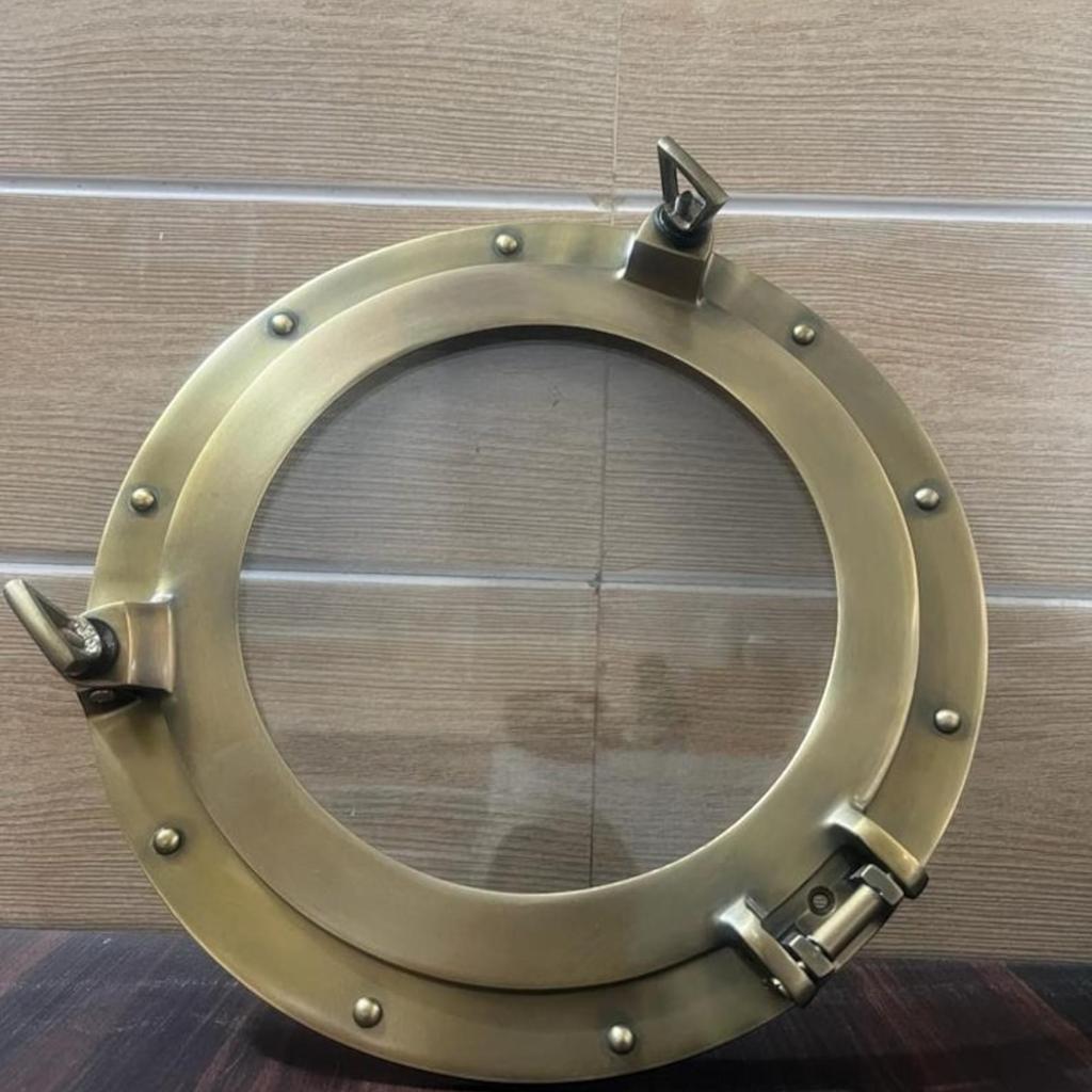 Brass or Silver Ship Porthole Mirror of Glass Aluminum Boat Porthole Wall Decor for Bedroom & Bathroom Halloween Unique Gifts