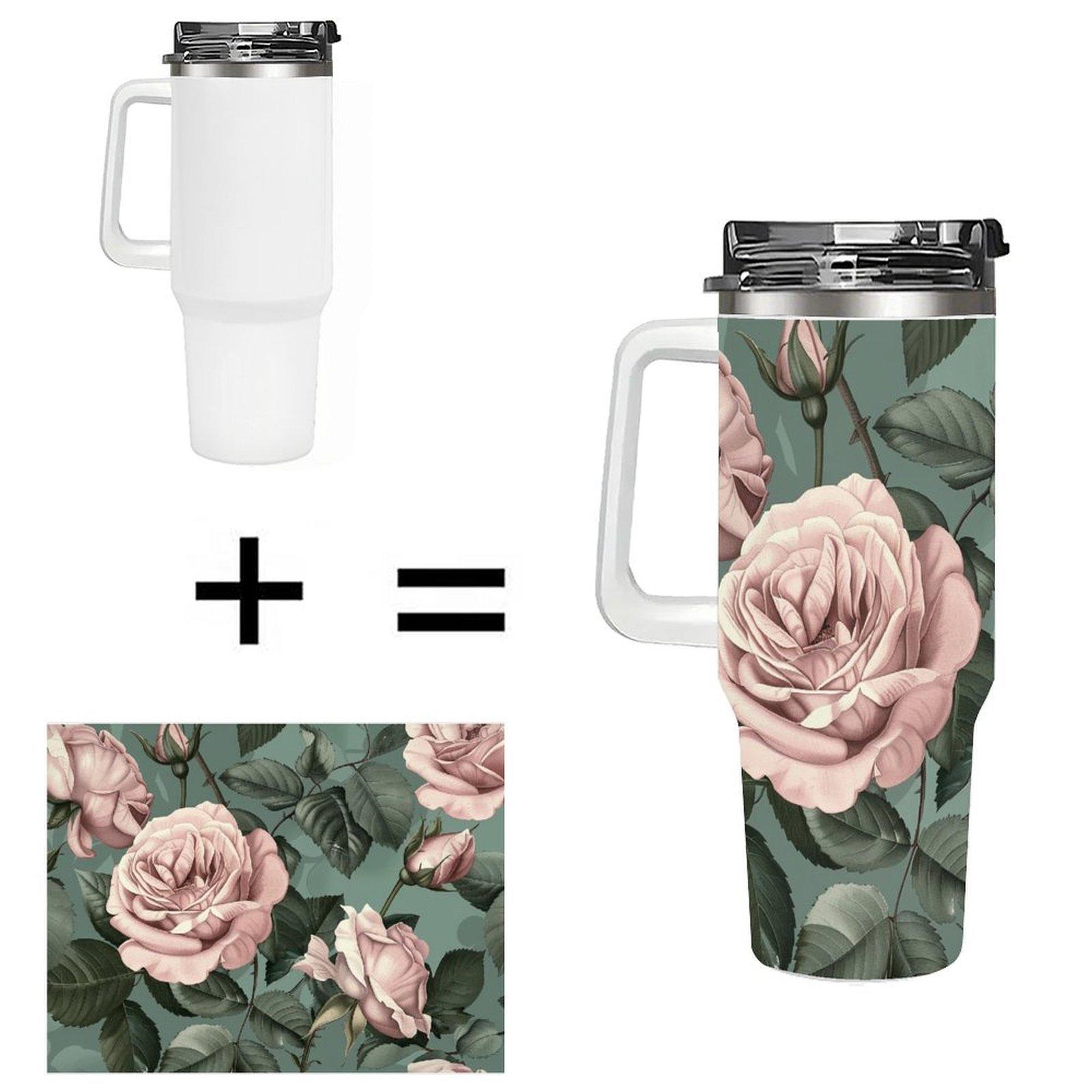Blank 40oz Tumbler with Straw Drop Shipping Stainless Steel Insulated Cup for Pet Shop Custom Printed Bulk Gift 40oz(1133.98g) белый