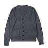 ABUNDANTDOODS School School Cold Solid Simple Outerwear for Commuting and School V-neck Cardigan, Sweater, Weather, Color, Women's Knit, (Dark Gray,