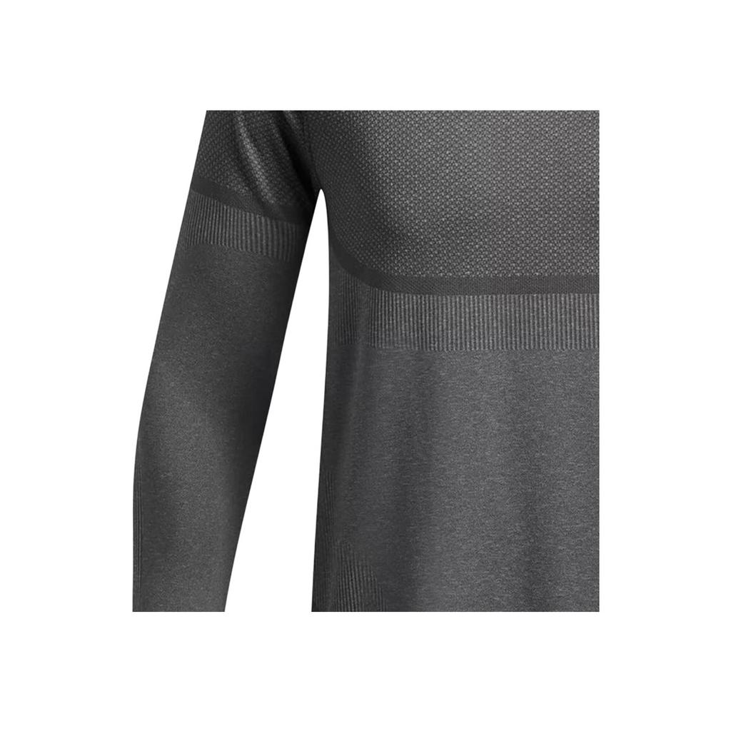 Under Armour Rush Seamless Mock Training Long Sleeve T-Shirt Men Tops Rhino-Gray 1379283-025