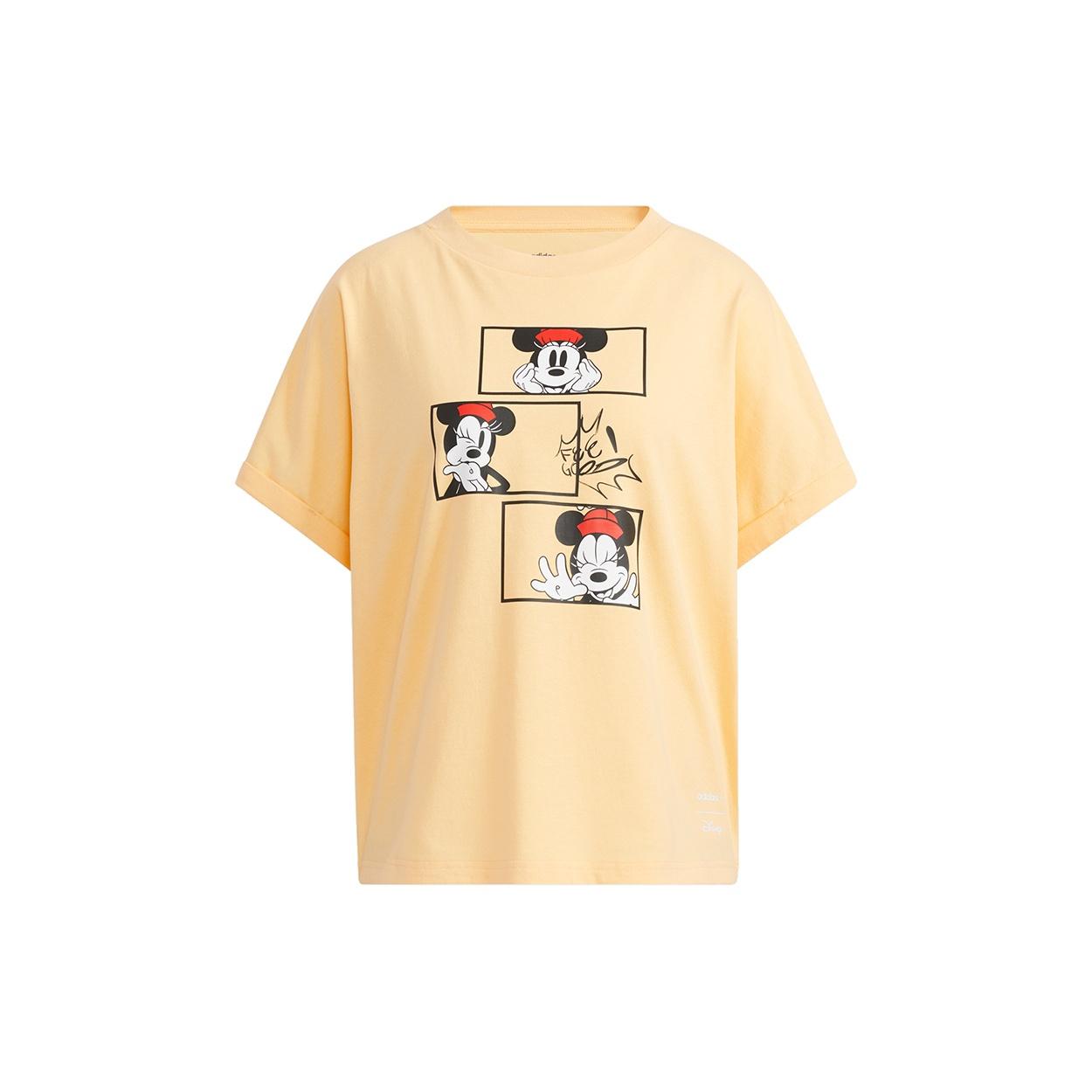 (WMNS) adidas neo x Disney Crossover Mf Tee 1 Cartoon Printing Loose Sports Short Sleeve Women s HF0471 L