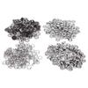 100 Set Snap Button Colorful Brass Prong Press Stud Sewing Fasteners with Installation ToolBlack