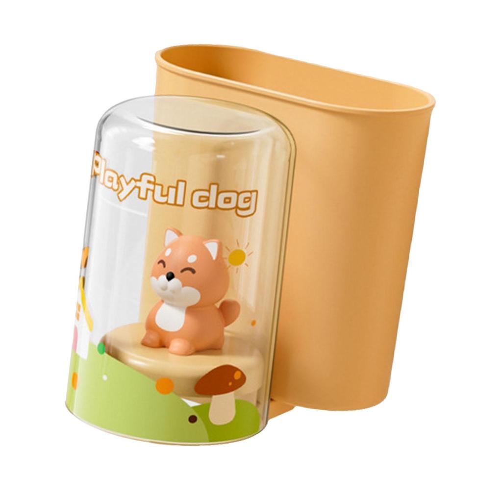 Cartoon Toothbrush Rack Multifunctional Modern Easy to Install Rinsing Cup Stand for Home Apartment Bathroom Hotel Decor