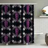 Gothic Coffin Shower Curtain Dark Halloween Decor Skull Tapestry Washable Bathroom Set Vintage Horror Home Textile Wall Hanging