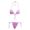 Womens/Ladies Essentials Ribbed Tie Up Bikini Set