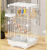 Large Anti-Splash Parrot Cage for Small Birds: Cockatiel, Budgie, Zebra Finch