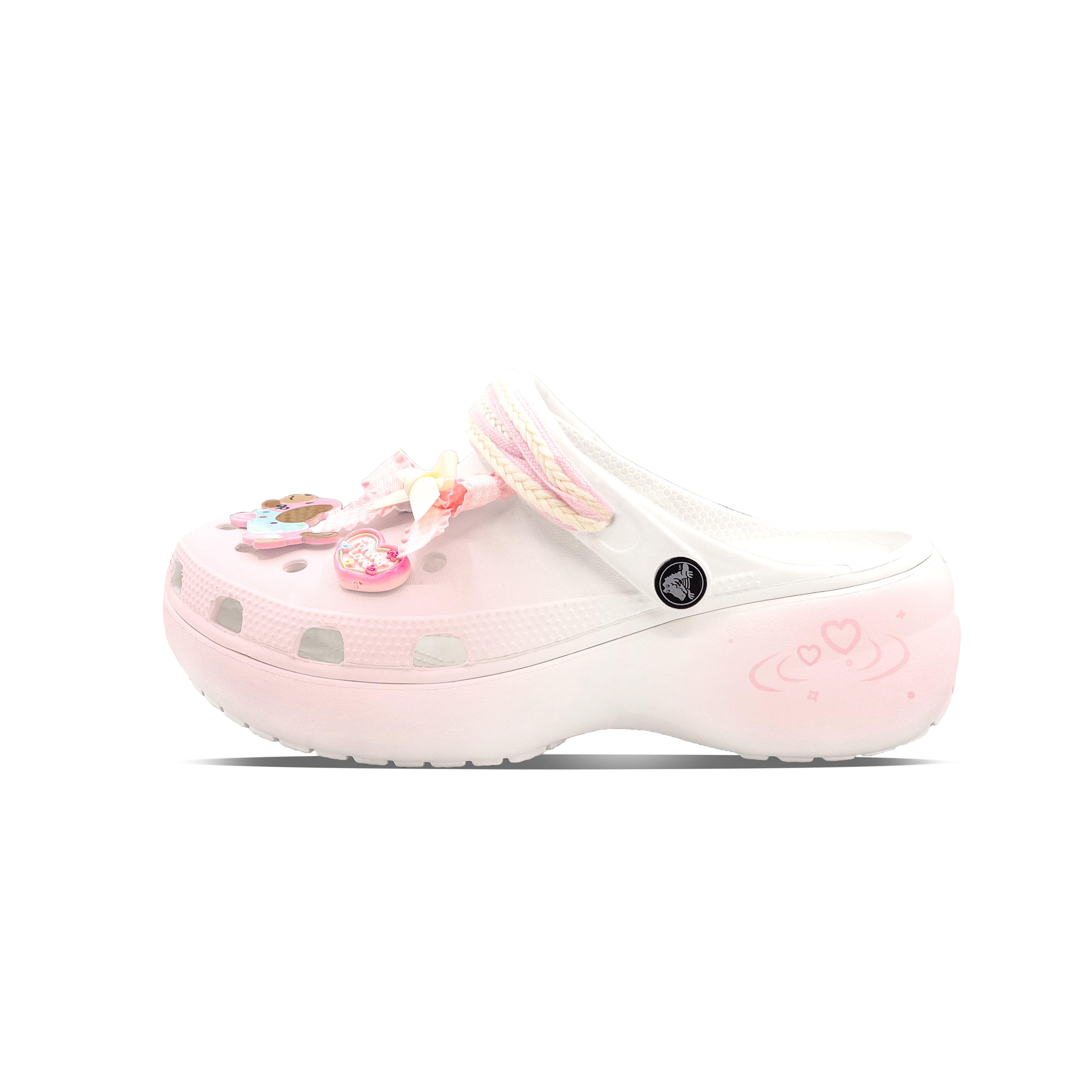 

Crocs Classic clog Heartbeat Puppy EVA Cute Korean Style Hole Shoes Unisex Pink 34-35 розовый