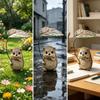 Hedgehog Garden Ornament with Leaf Resin Statue Cute Collectible Outdoor Decoration for Garden Holiday Party