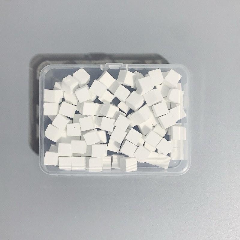 Nail Art Gradient Sponge Block: 1cm Mini Square with Ombre Blush Patting and Dedicated Pen.