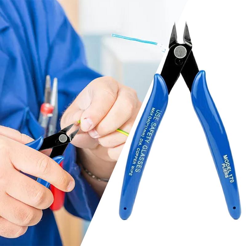 Diagonal Wire Cutting Pliers 5 Inch Side Cutter Clippers Multifunction High Leverage Diagonal Pliers With Ergonomic Handle For