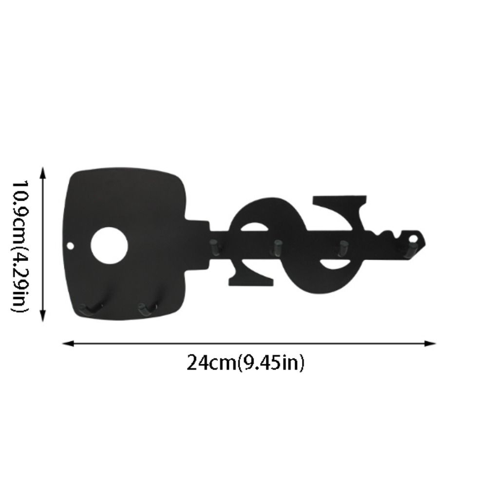 Stainless Steel Wall Mounted Holder 6 Hooks Rustproof Key Holder Space Efficient Decorative Design Storage System Living Room