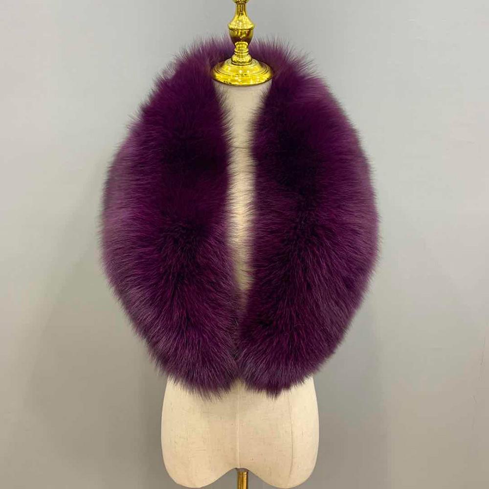 Custom Drop Shipping Fur Scarf Winter Warm Shawl Real Fox Raccoon Fur Collars