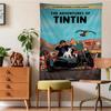 TTintins Adventure Printed Large Wall Tapestry Cheap Hippie Wall Hanging Bohemian Wall Tapestries Mandala INS Home Decor