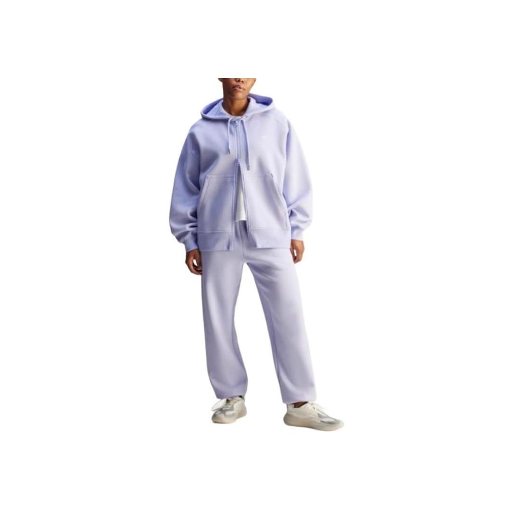 Adidas X Stella McCartney Loose Fit Reversible Knit Sports Hoodie Jacket Women Jackets Light-Purple JN0226