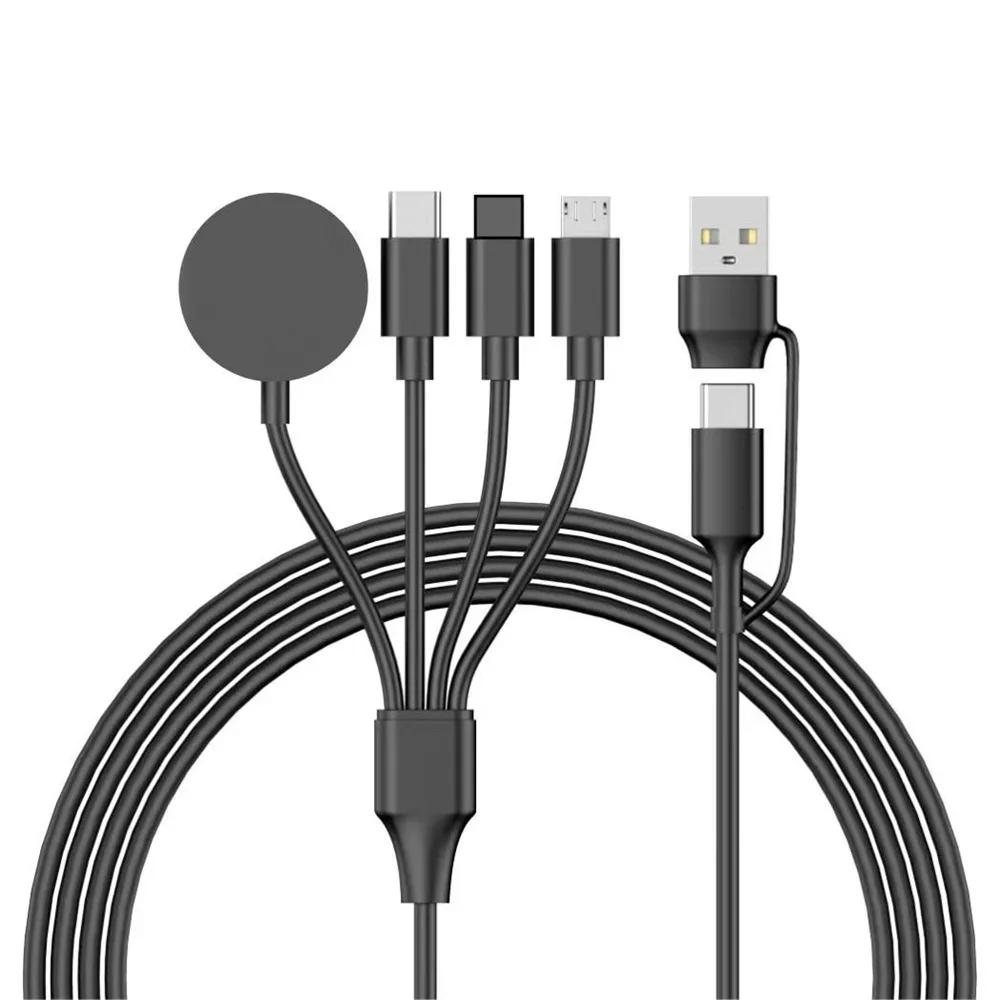 Cavo di Ricarica Multi Orologio 4 in 2 Per iPhone iWatch Caricabatterie Cavo di Ricarica Rapida Tipo-C USB Accessori di Alta Qualità per iPad Airpods