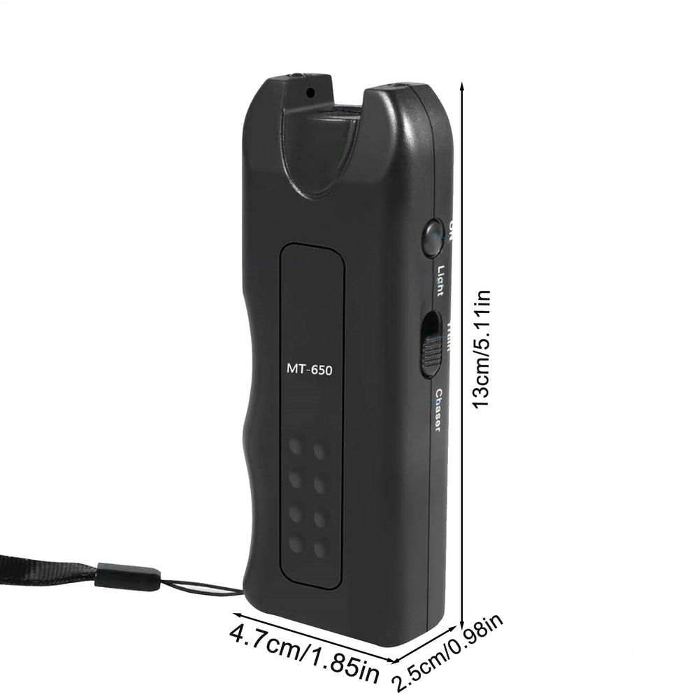 

Ультразвуковой дрессировщик собак Антилай Устройство для дрессировки питомцев со светодиодным фонариком Эффективный ручной дрессировщик для прекращения лая чёрный