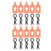 10Pcs RC Body Clips Pins Lightweight Sturdy Durable RC Body Clips Bent R Pins Fit for Axial 1 24 SCX24 AXI206000 RC Car