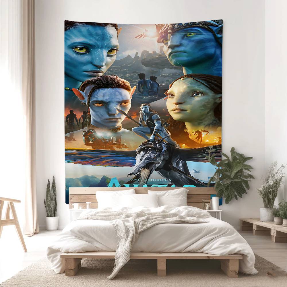 AAvatar TThe WWay OOf WWater Anime Tapestry Hanging Tarot Hippie Wall Rugs Dorm Wall Hanging Sheets