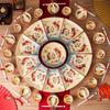 Naijiang Red Ceramic New Year Dinnerware Set